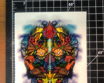 under the sea CLEAR window sticker Die Cut Earth Kind Designs TM inspired Live Grateful Original