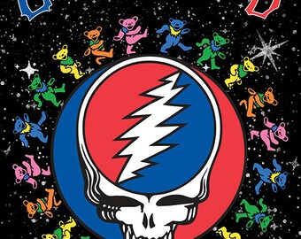 GRATEFUL DEAD - CIRCLE Black light Poster