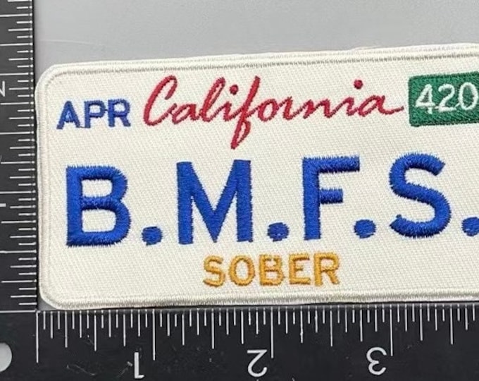 Billy Strings California Sober BMFS Plate Patch and other STATES you can choose. PatchMafia.com