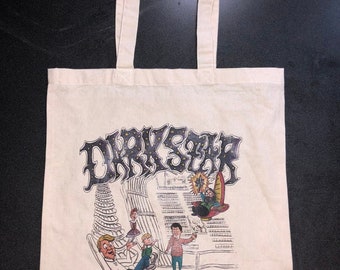 Dark Star Canvas Tote . grateful store, grateful bag, grateful tote