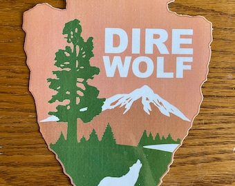Dire Wolf Die Cut.. inspired Live Grateful Original Dead image.
