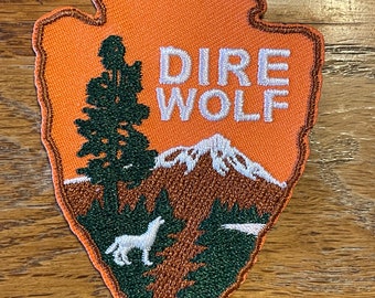 Dire Wolf Iron on Psychedelic Patch's LiveGrateful inspired Patches