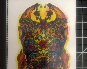 Simple Life sticker Die Cut Earth Kind Designs TM inspired Live Grateful Original Dead image.