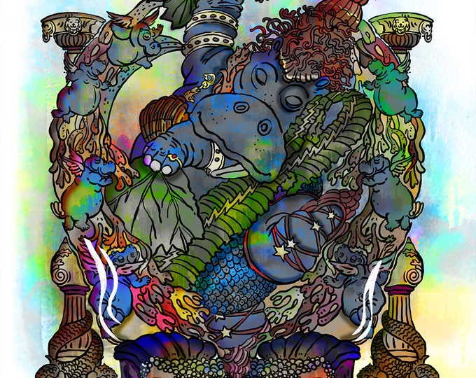 Hippo Love the Dead Clear window sticker sticker Die Cut Earth Kind Designs TM inspired Live Grateful Original Dead image.