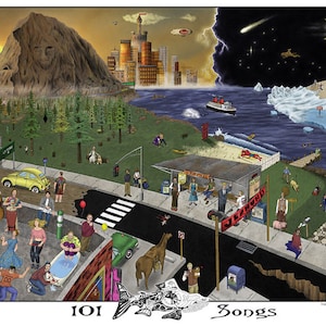 101 Phish Songs Art Poster Size: 31x24 (sb) HIGH-resolution, High-End Vintage Posters