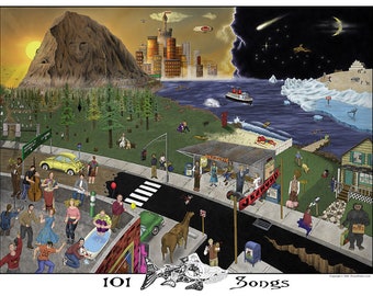 101 Phish Songs Art Poster Size: 31x24 (sb)