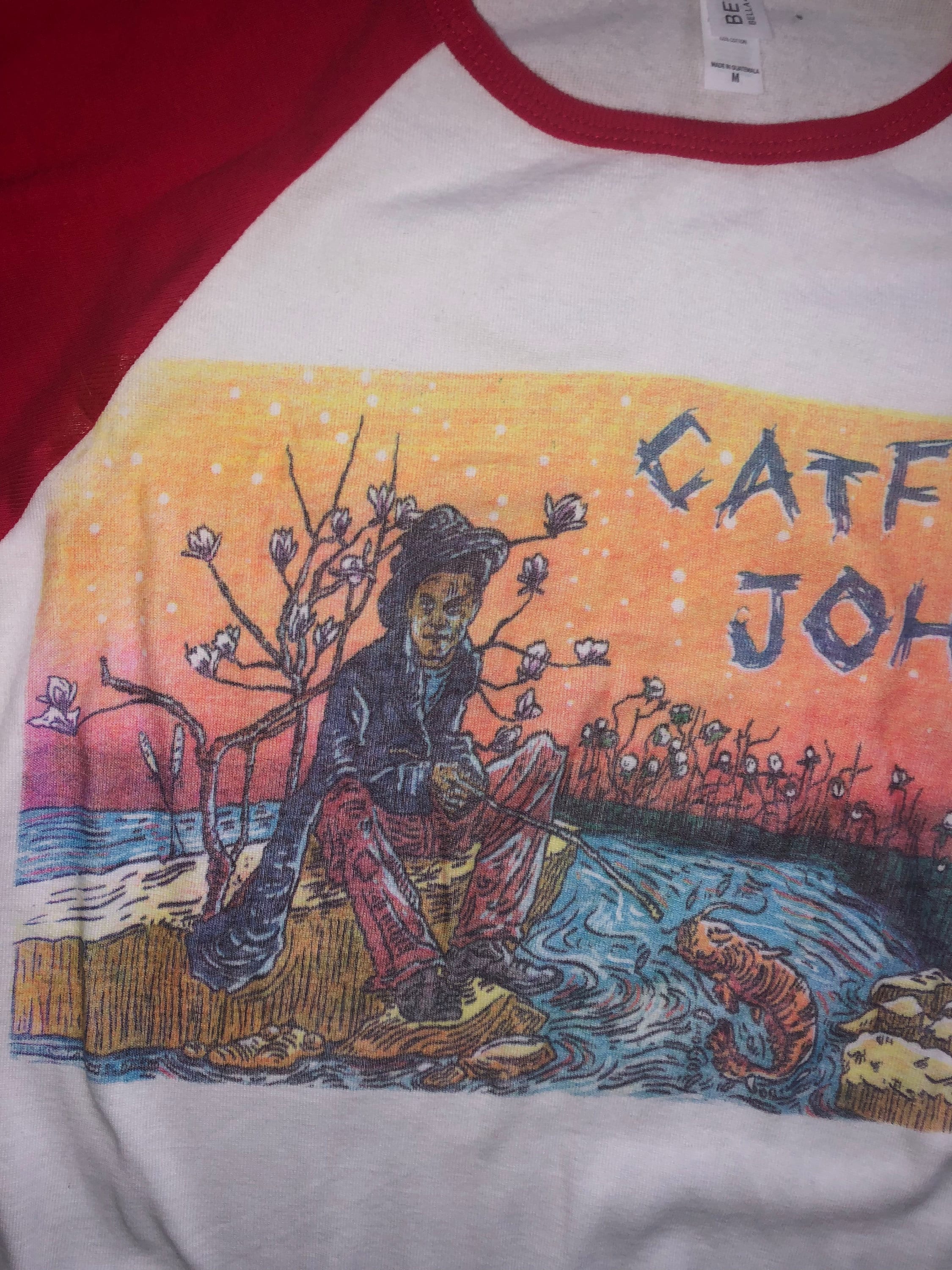 Catfish John Women's Raglan Baseball 3/4 sleeve Live Grateful Shirt Dead  Inspired John Mayer Tribute