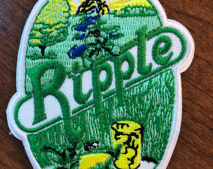 Ripple Iron ON Patch. Inspired By the Grateful Dead Song Ripple. Original artist 1988 PatchMafia.com