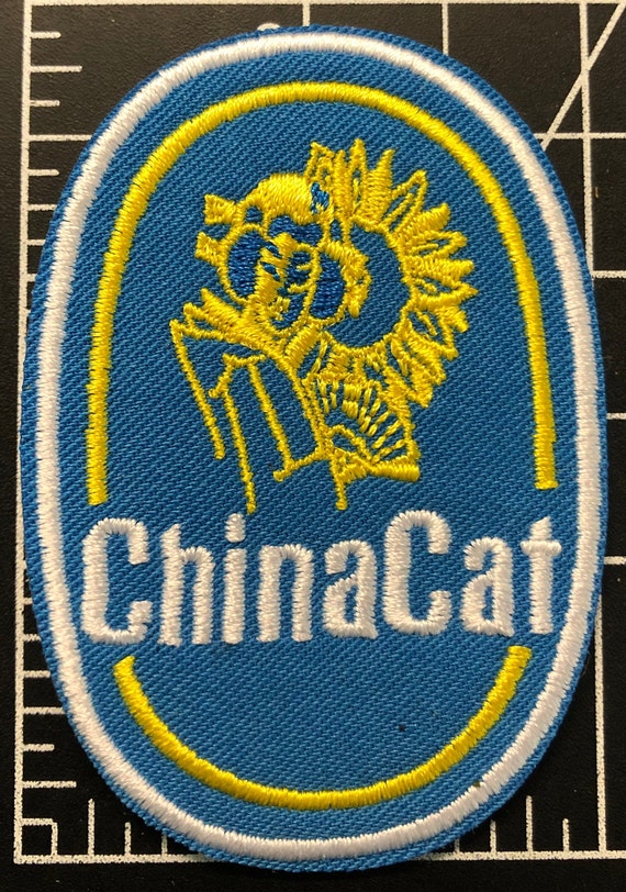 China Cat Sunflower Iron ON Patch. Inspired By the
