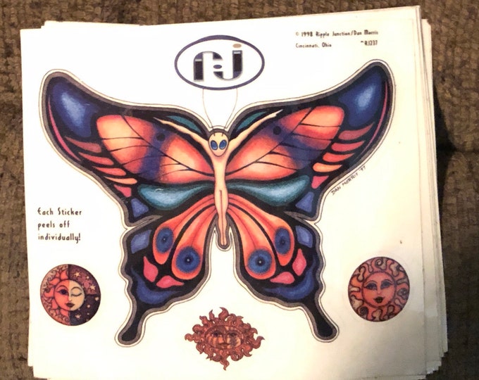 Alien Butterfly Ripple Junction Vintage Grateful Dead stickers grateful dead store, grateful dead stickers, grateful stickers
