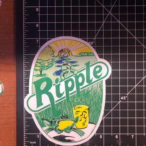 RIPPLE Die Cut..    inspired Live Grateful Original Dead image. Original artist circa Fall 1988