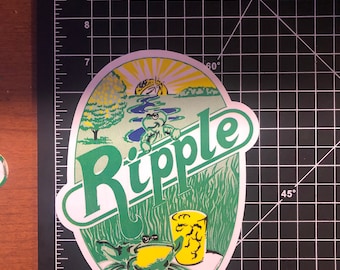 RIPPLE Die Cut..    inspired Live Grateful Original Dead image. Original artist circa Fall 1988