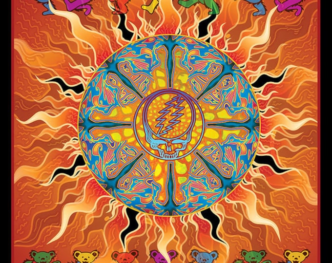 Grateful Dead Sun and Bear Poster