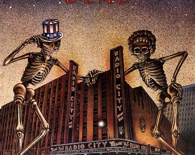 Grateful Dead radio City Music Hall 1980 Poster