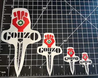 Gonzo sticker 4 size options to choose from