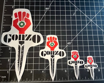 Gonzo sticker 4 size options to choose from