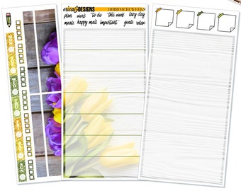 Fresh Cut | Hobonichi Weeks - FULL PAGE Add-on | Printable Weekly Sticker Kit