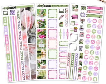 Garden Party | Hobonichi Weeks - STANDARD KIT ONLY | Printable Weekly Sticker Kit