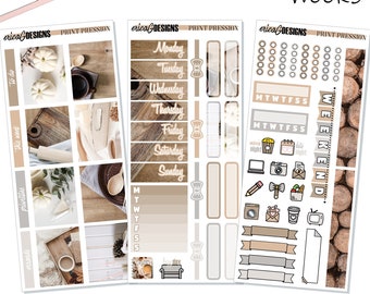 Farmhouse | Print Pression Weeks Planner | Printable Weekly Sticker Kit