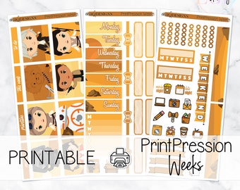 Rey's Story | Print Pression Weeks Planner | Printable Weekly Sticker Kit