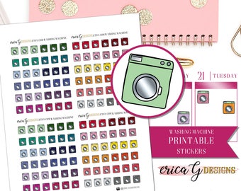 Washing Machine | Icon/Functional Multicolor | Printable Stickers