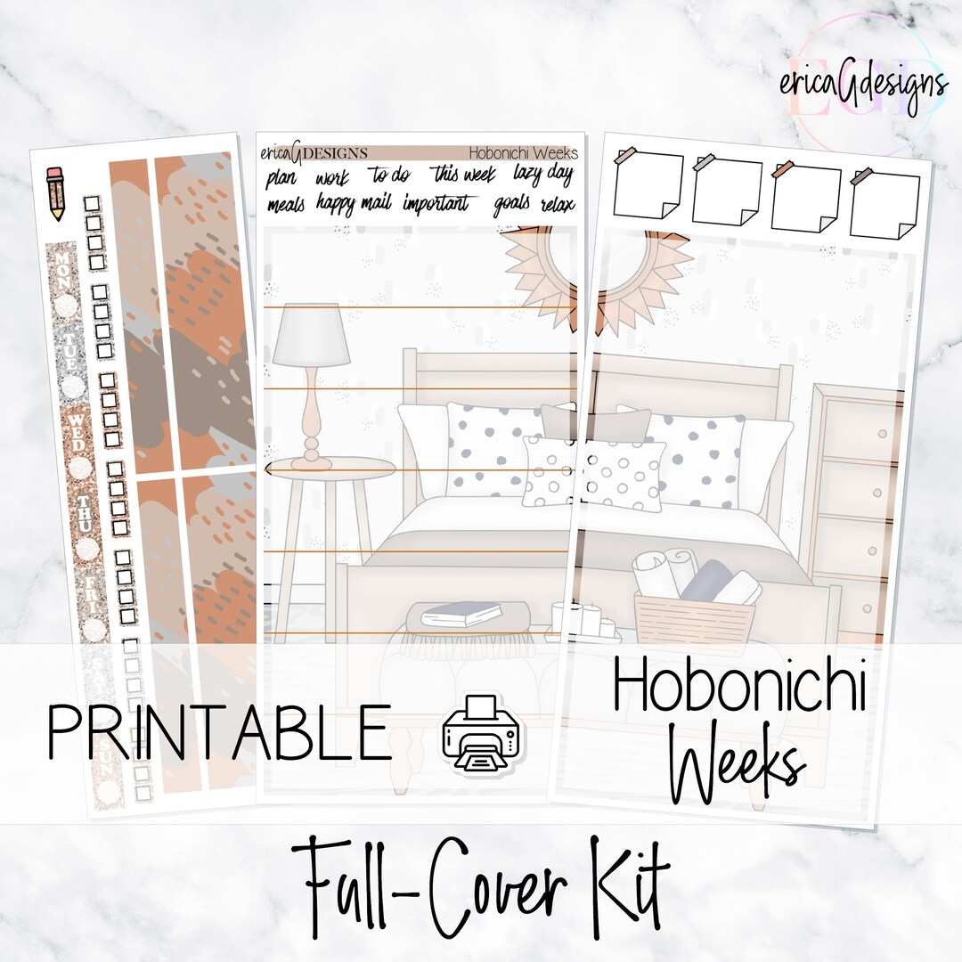 Stay at Home | Hobonichi Weeks - FULL PAGE Add-on | Printable Weekly ...