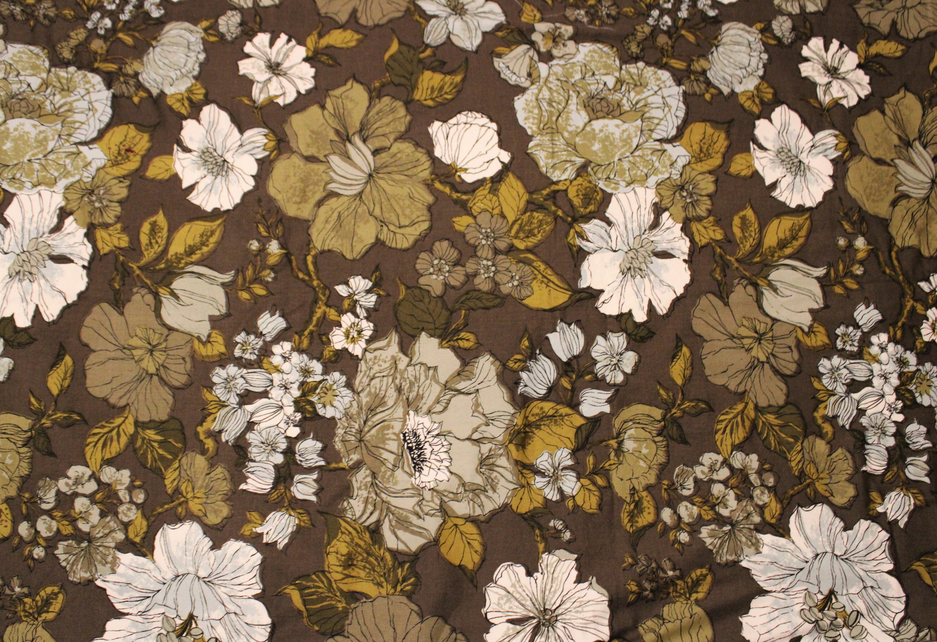 Vintage Decor / Drapery House N Home Fabrics and Draperies Inc Floral Cotton Fabric, 54 Wide X