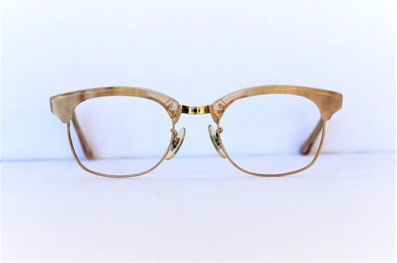 Vintage Shuron Browline Eyeglass Frames: 1950s Bl… - image 2