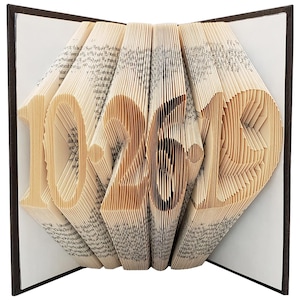 Regalo per il primo anniversario - Libro pieghevole personalizzato - Anniversario di matrimonio in carta - Regalo per lui e per lei - Fidanzato - Fidanzata