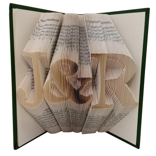 First Anniversary Gift for Boyfriend / Husband - Paper Anniversary Gift - Folded Book - Paper Anniversary Book shops Sculpture - Boyfriend Gift