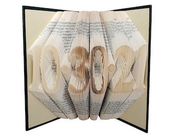 1 Year Anniversary Gift for Boyfriend or Girlfriend, Paper Anniversary Folded Book Art Origami