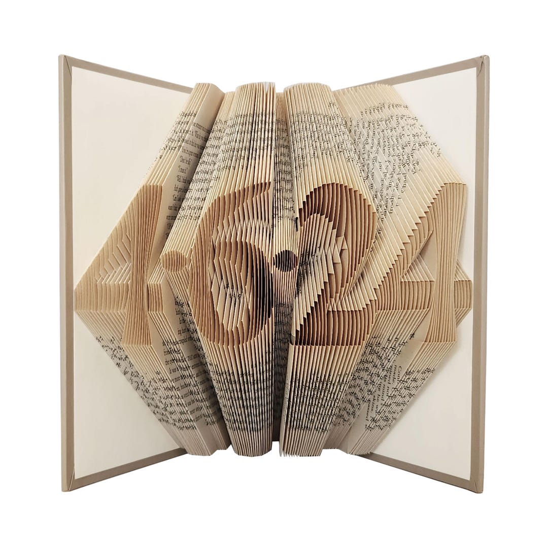 Personalized Custom Date Folded Book Art | 1st Paper Anniversary Gift ...