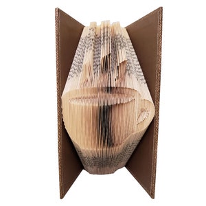 Coffee - Folded Book Art - Coffee Lover - Barista - Friend Gift - Unique Gift - Birthday Gift - Gift for Him - Gift for Her - Coffee Addict