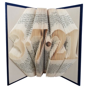 1st Anniversary Gift for Her, Folded Book Date Origami Art, Unique Personalized Crafts