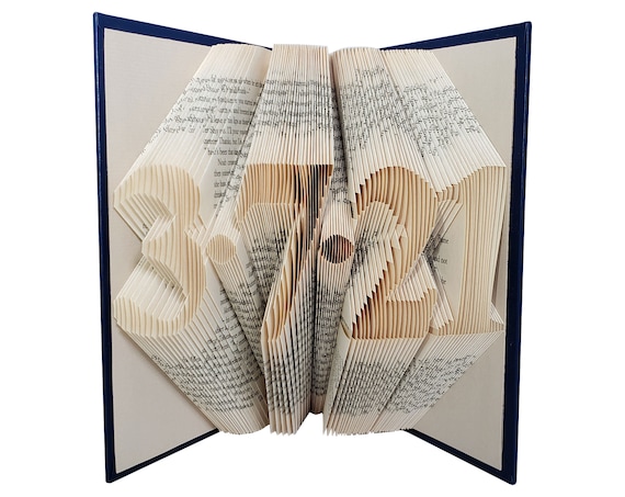 1st Anniversary Gift for Her, Folded Book Date Origami Art, Unique Personalized Crafts
