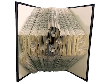 YOU & ME - Folded Book Art - Folded Book - Book Sculpture - Wedding Gift - Couples Gift - Anniversary Gift - Wedding Decorations