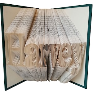 Custom Name Folded Book Art Anniversary Gift