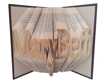 Personalized Gifts for Her, Best Selling Item, Unique Custom Folded Book Art for Best Friend