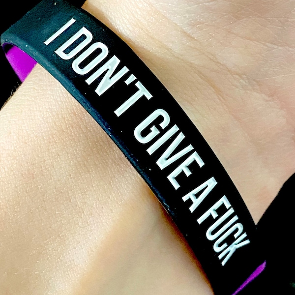 Ace Pride "I don't give a fuck" jelly bracelet -- Asexual, LGBT, LGBTQIAA+, Queer