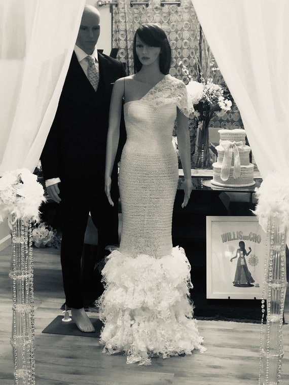 Crochet Wedding Dress Handmade Wedding Dress Vintage Italian Etsy