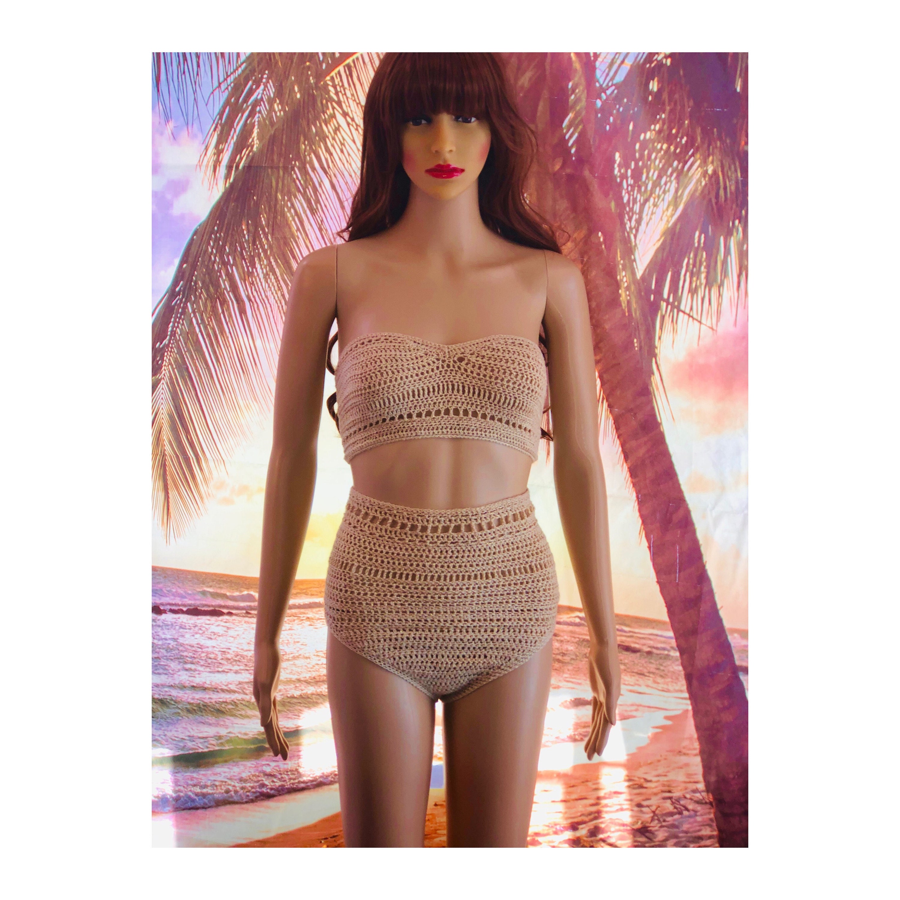 crochet bandeau bikini