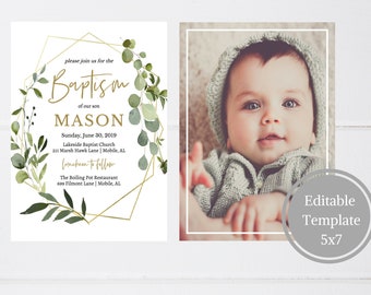 baptism invitations etsy