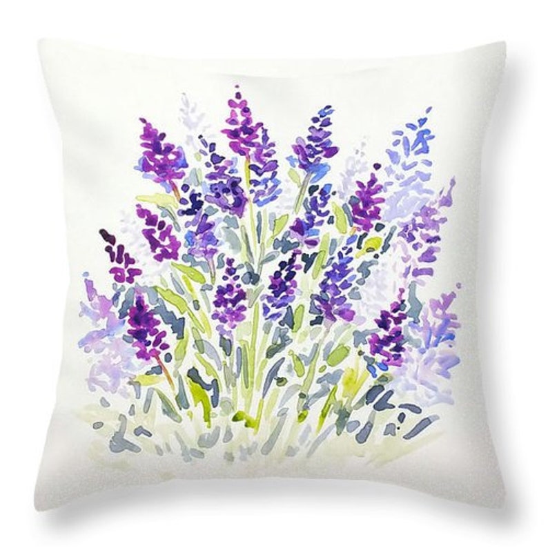 Lavender Throw Pillow 14x14 inches Decorative Pillow Etsy