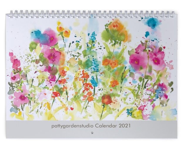 Vibrant Floral Wall Calendar 2021,  Floral Calendar, Watercolor Desig…