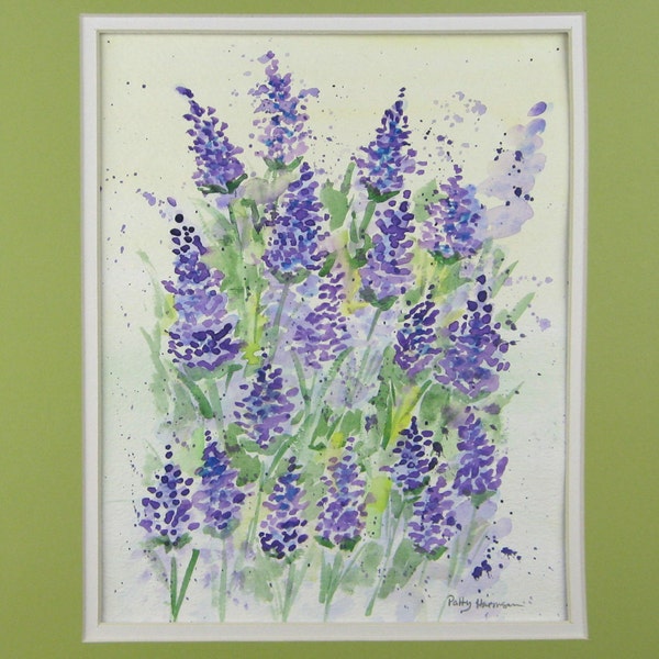 Aquarelle « Apaisant lavande » par pattysgardenstudio