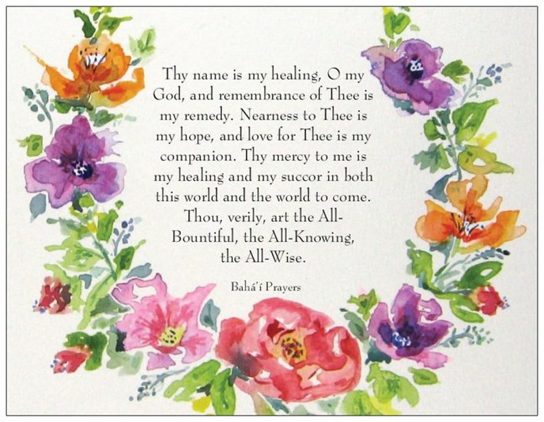 Baha'i Prayer Cards for all Occasions. Prints from Etsy