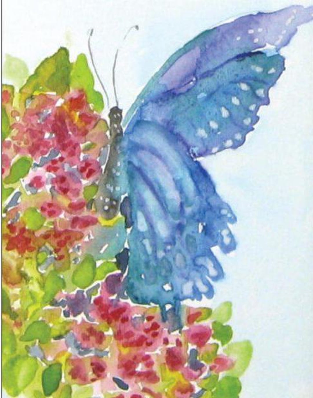 Peaceful Butterfly Note Cards: Vibrant Floral Greeting Card Set - Etsy