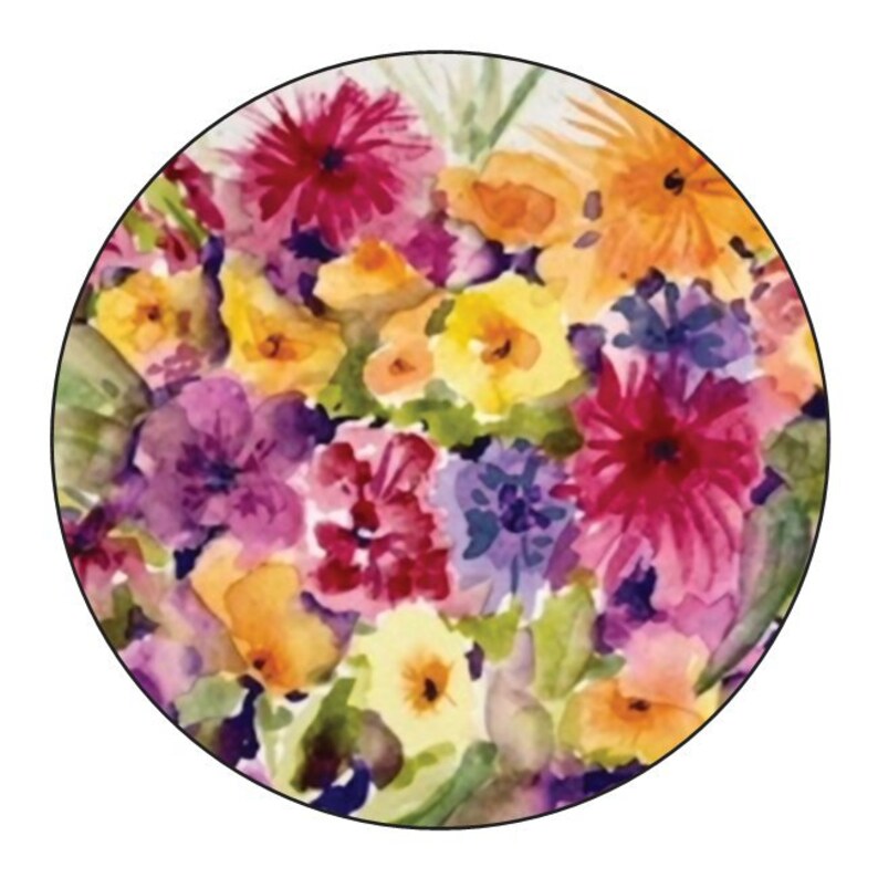 Floral Circle Envelope Seals Envelope Seals Invitations Etsy