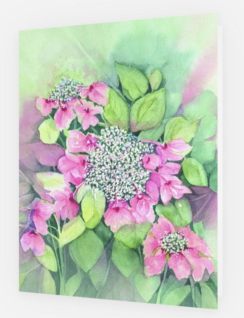 Cottage Flower Garden Watercolor Note Cards, Summer Floral Blank ...