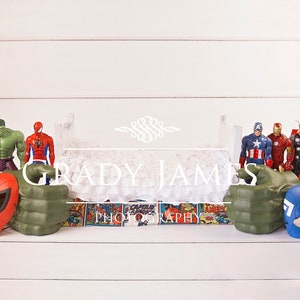 Newborn Superhero Digital Background Superhero Digital Backdrop